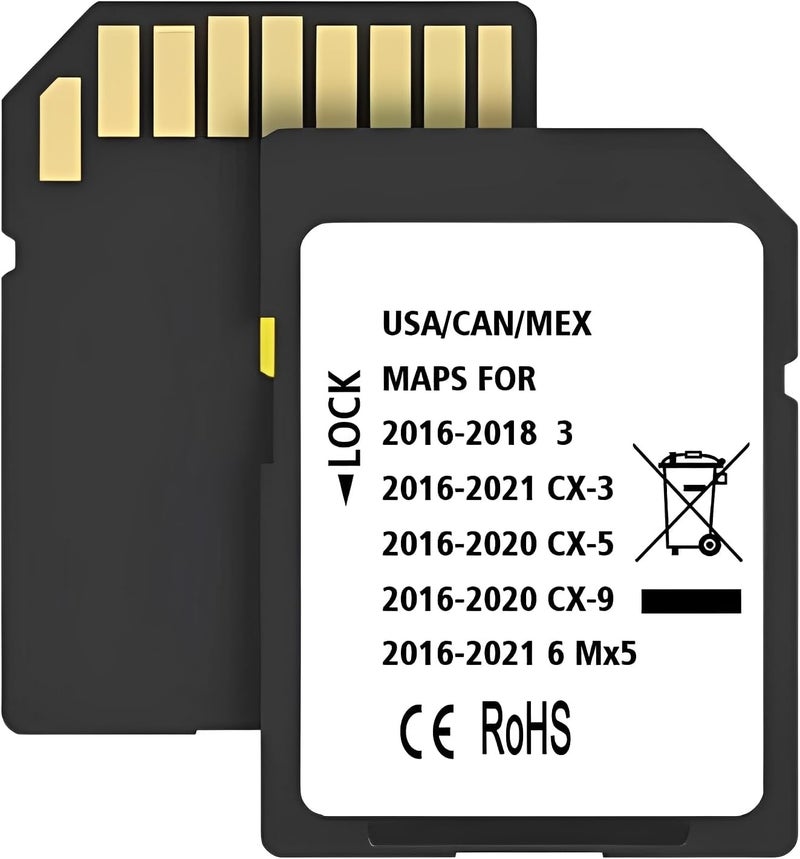 Ceypecfire Latest Navigation Memory Card, Compatible with: (2016-21)-Cx3. (2016-20)-Cx5. (2016-20)-Cx9. (2016-22)-Mx5. (2016-18)-3. (2016-22)-6, Can/Mex/USA Maps (Ceypec-01) - Image 1